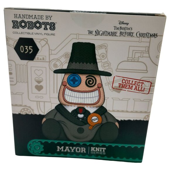 Nightmare Before Christmas Mayor Handmade by Robots Figure #35 Knit Series - Picture 3 of 6